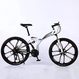 JYCCH Bike JYCCH Mountain Bike, Adult Folding Mountain Bike 26 Inch 27Speed Variable Speed Road Bicycle Cycling Off-road Soft Tail Bicycle Men Women Outdoor Sports Ride BU 3 wheels- 26" 21SPD (Wt 10 Wheels 24)