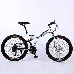 JYCCH Bike JYCCH Mountain Bike, Adult Folding Mountain Bike 26 Inch 27Speed Variable Speed Road Bicycle Cycling Off-road Soft Tail Bicycle Men Women Outdoor Sports Ride BU 3 wheels- 26" 21SPD (Wt 40 Wheels 26)