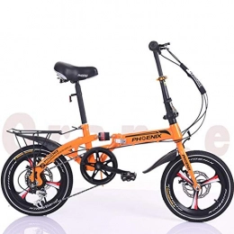 JYFXP Bike JYFXP 16 Inch Folding Bicycle, Commuter Foldable Bike For Adult Children Primary Middle School Students Lightweight Shock-absorbing Speed Car Bike