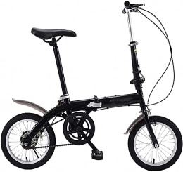JYTFZD Folding Bike JYTFZD WENHAO Adult Work Bike Road Folding Bicycle, for Men 14 Inch Wheel Carbon Racing Front and Rear Mechanical Ride, for Urban Environment and Commuting To and From Get Off Work (Color:BlackVbrake)