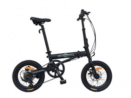 K+POP Folding Bike K+POP 16" Lightweight Alloy Folding City Bike Bicycle, 6 SPDual Disc brakes - 16AF01BL