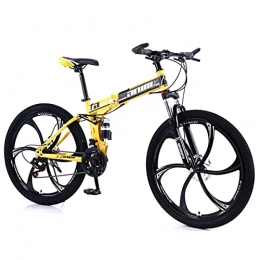 KANULAN Folding Bike KANULAN Bike Sport 21 Speeds Bikes, With Anti-slip Wear-resistant, Wheel Dual Mountain Fast Folding Ergonomic Lightweight, Bike For Men Or Women T