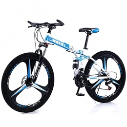 KANULAN Folding Bike KANULAN Bike Wheel Dual, Bikes Mountain, Ergonomic Lightweight Bike, Anti-slip Wear-resistant Bike Fast Folding T(Size:30 speed)