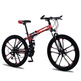 KANULAN Folding Bike KANULAN Bike Wheel Dual With 21 Speeds Bikes, Anti-slip Wear-resistant, Mountain Fast Folding Ergonomic Lightweight, For Men Or Women T