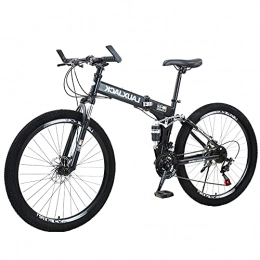 KANULAN Bike KANULAN Folding Bike Mountain Bicycle Black Saddle Retractable Easy To Fold, Small Space Occupation, Anti-skid Tires, Ergonomic Comfortable And Beautiful T(Size:30 speed)