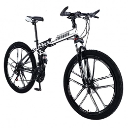 KANULAN Bike KANULAN Mountain Bike Blue Bikes Wheel Dual With 27 Speeds, Fast Folding Ergonomic Lightweight, Anti Slip Wear Resistant, For Men Or Women T