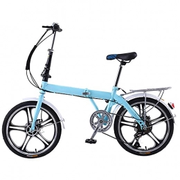 KANULAN Bike KANULAN Mountain Bike Or Folding Bike Dual Suspension Wheel, Height Adjustable Seat, For Mountains And Roads, And Save Space Better 7 Speed Blue Bike T