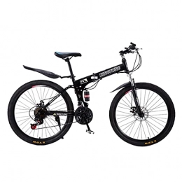 Kays Bike Kays 26 Inch Mountain Bike Foldable For Adults Mens Womens, 21-Speed Gears, Fork Suspension(Color:Black)