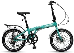 Kcolic Folding Bike Kcolic 20 Inch Adult Folding Bike, Foldable City Bicycle Variable 7 Speed Mobile Portable Lightweight Folding Bike Quick Folding System for Students and Urban Commuters A, 20inch