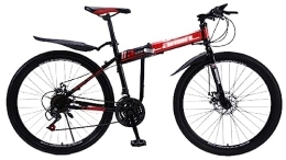 Kcolic 26 Inches Folding Mountain Bike 21 Gears Folding Bike, Suitable for Men and Women U-Shaped Front Fork Fat Bike D,26inch