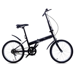 Kerryshop Folding Bike Kerryshop Folding Bikes Folding Bike Portable Folding Bike Bicycle Adult Students Ultra-Light Portable Man And Woman City Riding(20 Inches) foldable bicycle (Color : Black)