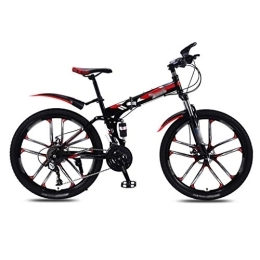 Kerryshop Folding Bike Kerryshop Folding Bikes Folding Mountain Bike Bicycle Men's And Women's Adult Variable Speed Double Shock Absorber Adult Student Ultra-light Portable Off-road Bicycle 26 Inches foldable bicycle