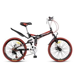 Kerryshop Folding Bike Kerryshop Folding Bikes Red Folding Mountain Bike Bicycle Men And Women Variable Speed Ultra Light Portable Bicycle 7 Speed foldable bicycle