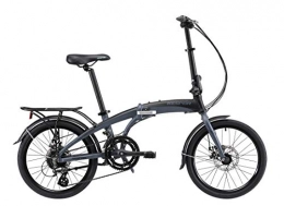 KESPOR Folding Bike Kespor Adult Folding Bike, 20-inch Wheels, Rear Carry Rack, Shimano 16 Speed, Disc Brake (Black-Thunderbolt)