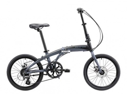 KESPOR Bike KESPOR Thunderbolt D8 Folding Bike for Adults, 20-inch Wheels, Rear Carry Rack, Shimano 8 Speed Alloy Easy Folding, Disc Brake (Black)