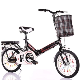 Kids Bikes Bike Kids Bikes CHUNLAN Foldable Bicycle Portable With Shock Absorber Adult Child Bicycle 16 Inch High Carbon Steel Frame Quick Fold Anti-skid Tire Safe Braking(Color:black)