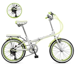 KJHGMNB Bike KJHGMNB Foldable Bicycle, 20-Inch Foldable Bicycle, Fresh And Fast-Mounted High-Carbon Steel Frame, Male And Female Student Bicycle City Commuter Bike, Free Installation
