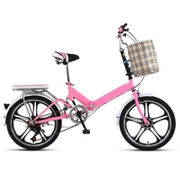 KJHGMNB Folding Bike KJHGMNB Foldable Bicycle, Ultra-Light Portable Bicycle, Effortless in Just 3 Steps, High Elastic Shock Absorber, High-Carbon Steel, Small Wheel Speed Change Makes You More Comfortable Riding, Black