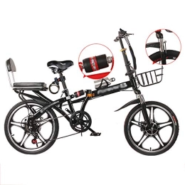 KJHGMNB Bike KJHGMNB Folding Bicycles, Folding Bicycles for Men And Women, Variable Speed Folding, Double Shock Absorbers Front, And Rear Disc Brakes, Ultra-Light And Portable 20 Inches, Enjoy Riding Time, Black