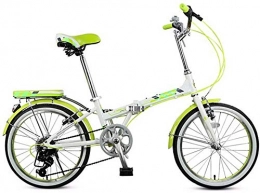 KKKLLL Folding Bike KKKLLL Folding Bicycle Color Matching Aluminum Alloy Frame Men and Women Bicycle 7 Speed 20 Inch