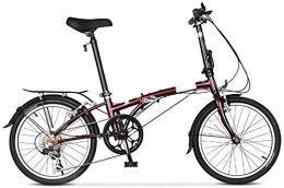 KKKLLL Bike KKKLLL Folding Bicycle Speed Casual Commuter Bicycle Adult Men and Women 20 Inch 6 Speed