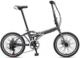 KKKLLL Folding Bike KKKLLL Variable Speed Bicycle Front and Rear Mechanical Disc Brakes Youth Men and Women Urban Leisure Folding Car Line Disc 20 Inch 7 Speed