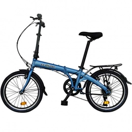 KKLTDI Bike KKLTDI 13kg, 20" Lightweight Alloy Folding City Bicycle Bike Blue 20inch