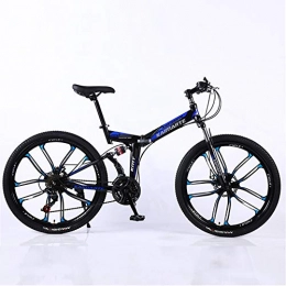 KP&CC Bike KP&CC 10 cutter Wheels Mountain Bike Adult Student Folding Double Shock-absorbing Bicycle, Convenient and Fast for Men and Women, Black