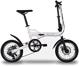 KRASS Folding Bike KRASS Bicycle Folding Bicycle Aluminum Alloy Ultra Light Folding Bicycle 16 Inch Speed Folding Bicycle, White, Collector88