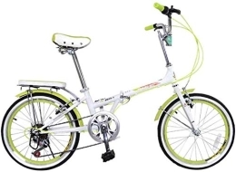KRXLL Folding Bike KRXLL Folding Bicycle 7 Variable Speed 20 Inch Folding Bike High Carbon Steel Frame Male And Female Student Bicycle City Commuter Bike