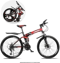 KRXLL Bike KRXLL Mountain Bikes Folding 24 Inch Double Shock Absorption 21 / 24 / 27 Speed One Wheel Variable-A_27 speed
