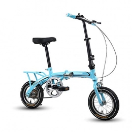 KXDLR Bike KXDLR 12 Inch Folding Bicycles for Men And Women Children's Anti-Skid Mountain Bike - Wear-Resistant Anti-Skid Foldable, Blue