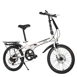 KXDLR Bike KXDLR City Bike Unisex Adults Folding Mini Bicycles Lightweight for Men Women Teens Classic Commuter with Adjustable Handlebar & Seat, 6 Speed - 20 Inch Wheels