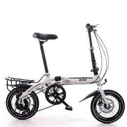 KXDLR Bike KXDLR Folding Bicycle, 16-Inch Foldable Compact Bicycle, Ultra Light Portable Single Speed Small Bicycle, Single Shock Absorption, Double Disc Brake