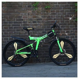 KXDLR Bike KXDLR Mountain Bike with Dual Suspension High Carbon Steel 26-Inch 21-Speed Can Be Used for City And Trekking, Green