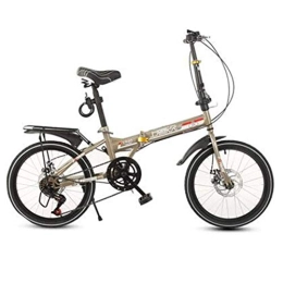 L.BAN Folding Bike L.BAN Bicycle Folding Bicycle Adult Men And Women 20 Inch Folding Speed Bicycle Lightweight Portable Bicycle (Color : BEIGE, Size : 115 * 30 * 95CM)