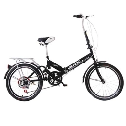 L.BAN Folding Bike L.BAN Bicycle Folding Bicycle Universal 6 Kinds Of Variable Speed 20 Inch Wheel Bicycle Portable Adult Men And Women Bicycle (Color : YELLOW, Size : 155 * 30 * 94 CM)