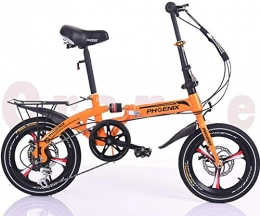 L.HPT Bike L.HPT 16 Inch Folding Bicycle, Commuter Foldable Bike For Adult Children Primary Middle School Students Lightweight Shock-absorbing Speed Car Bike