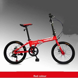 L.HPT Bike L.HPT 20-inch 7-speed Folding Bike, Ultra-light Aluminum Frame Alloy Shimano Gears Foldable Bicycle For Commuter Men And Women Junior High School Students