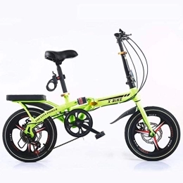  Folding Bike L.HPT 6 Speed Folding Bike Lightweight Aluminum Frame Shimano Folding Bicycle 16 Inch Shock Absorber Small Portable Children's Student Bicycle Adult Men And Women