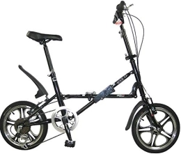 L.HPT Bike L.HPT Folding Bicycle-Folding Car 16 Inch V Brake Speed Bicycle Adult Child Bicycle Student Bicycle, Black (Color : Black)