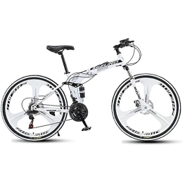 L&WB Bike L&WB Mountain bike Man Woman Foldable Bicycle For Adults Portable Bicycles Trekking 21 / 24 / 27 Speed ​​Double Disc Brake Precise Exchange Complete 26, White, 26 inch 27 speed
