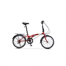 LANSHAN Folding Bike LANSHAN DAHON Folding Bicycle 20 Inch 6 Speed Adult Men And Women Leisure Bicycle HAT060 Red (Color : Red)