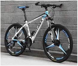 LBWT Folding Bike LBWT 26 Inch Mountain Bike, Student Folding Bicycle, Integral Wheel, High-Carbon Steel Double Disc Brake, Gifts (Color : B, Size : 24 speed)