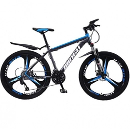 LBWT Bike LBWT Folding Off-Road Cycling, Student Mountain Bike, 21 / 24 / 27 / 30 Speed, Dual Suspension, High-Carbon Steel, 26 Inch Integral Wheel, Double Disc Brake, Gifts (Color : Blue, Size : 21 Speed)