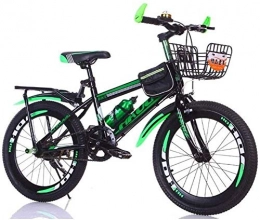 LBWT Folding Bike LBWT Single Speed Mountain Bike, Unisex Folding Bicycle, 18 Inch / 20 Inch / 22 Inch / 24 Inch, Student / Child (Color : Green, Size : 20 Inches)