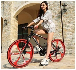 LBWT Bike LBWT Student Folding Mountain Bike, 26 Inch Ultralight Frame Bicycle, High-Carbon Steel, Double Disc Brake, 21 Speed / ​​24 Speed / ​​27 Speed ​​ (Color : A, Size : 27 Speed)