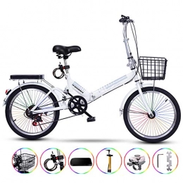 LCLLXB Bike LCLLXB Folding Bicycle Adult Ultra Light with Disc Brakes Mens / Womens Hybrid Road Bike, A