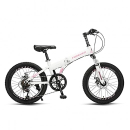 Ldelw Bike Ldelw 20 Inch Foldable Bicycle Variable Speed Mountain Bike High Carbon Steel Frame for Children Aged 7-12 (Color : Black) sunyangde (Color : White)