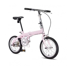 LFEWOZ Lightweight Strong Cycling Bike Road City Bicycle For Adult Teenage Student Shopper, Mini Folding Bmx Bicycles 16-Inch Wheels Cruiser Bikes